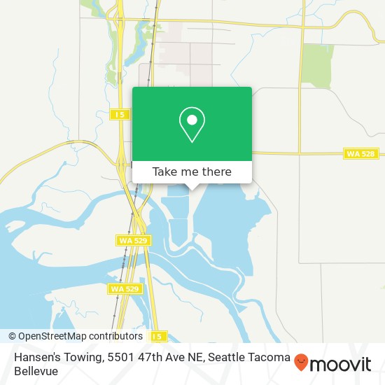 Mapa de Hansen's Towing, 5501 47th Ave NE