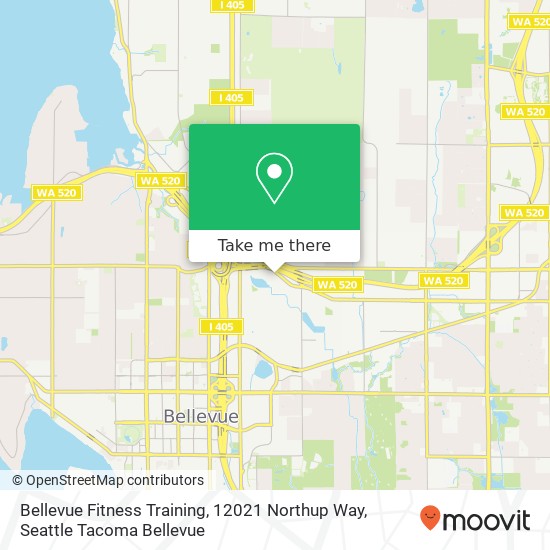 Mapa de Bellevue Fitness Training, 12021 Northup Way