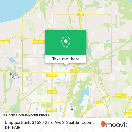 Mapa de Umpqua Bank, 31620 23rd Ave S