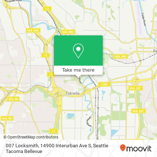 007 Locksmith, 14900 Interurban Ave S map