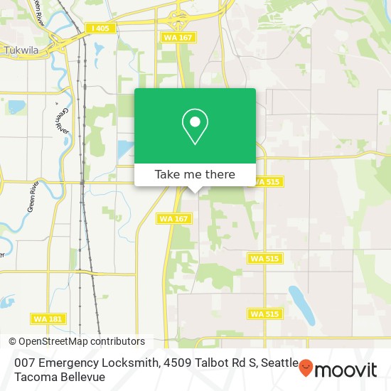 Mapa de 007 Emergency Locksmith, 4509 Talbot Rd S