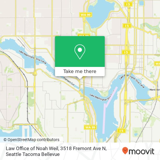 Mapa de Law Office of Noah Weil, 3518 Fremont Ave N