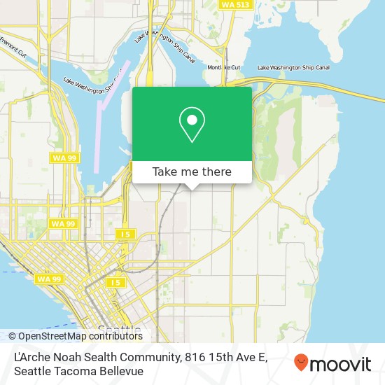 Mapa de L'Arche Noah Sealth Community, 816 15th Ave E