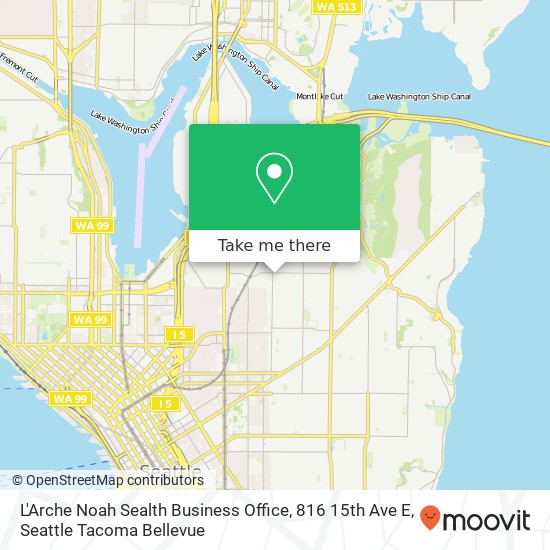 Mapa de L'Arche Noah Sealth Business Office, 816 15th Ave E