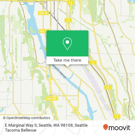 Mapa de E Marginal Way S, Seattle, WA 98108