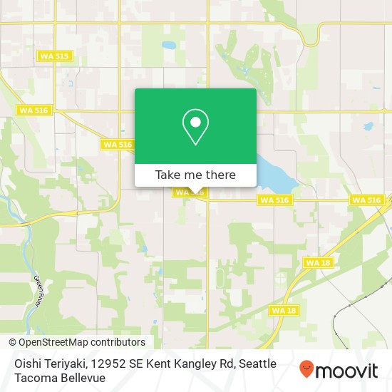 Mapa de Oishi Teriyaki, 12952 SE Kent Kangley Rd