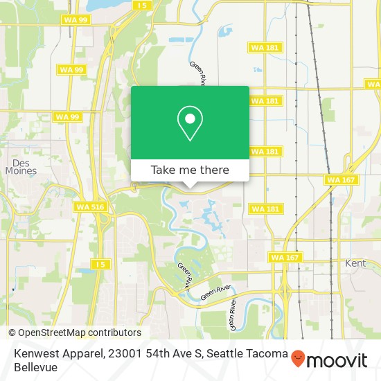 Mapa de Kenwest Apparel, 23001 54th Ave S