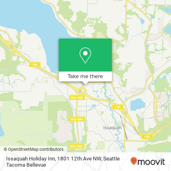 Mapa de Issaquah Holiday Inn, 1801 12th Ave NW