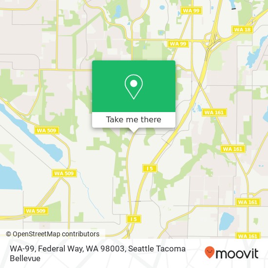 Mapa de WA-99, Federal Way, WA 98003