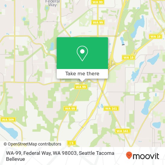 Mapa de WA-99, Federal Way, WA 98003