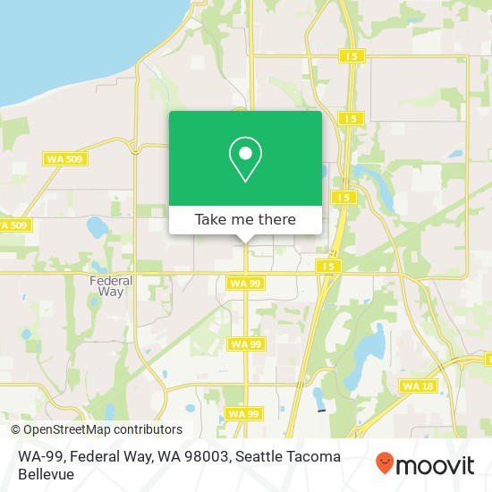 WA-99, Federal Way, WA 98003 map