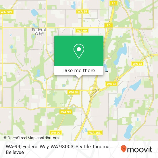 WA-99, Federal Way, WA 98003 map