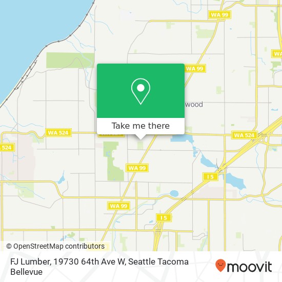 Mapa de FJ Lumber, 19730 64th Ave W