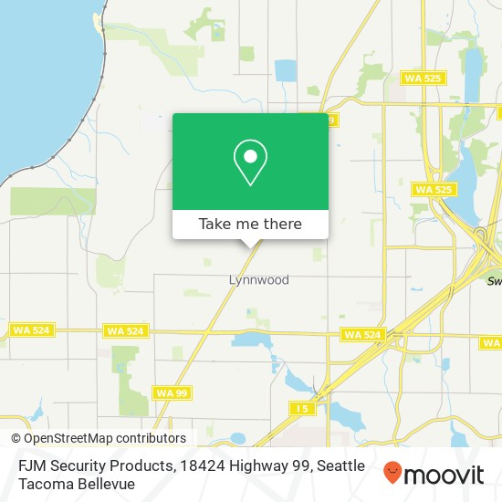 Mapa de FJM Security Products, 18424 Highway 99