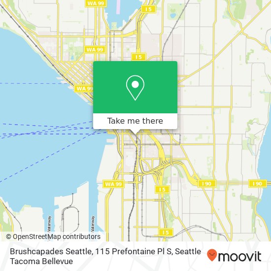 Mapa de Brushcapades Seattle, 115 Prefontaine Pl S