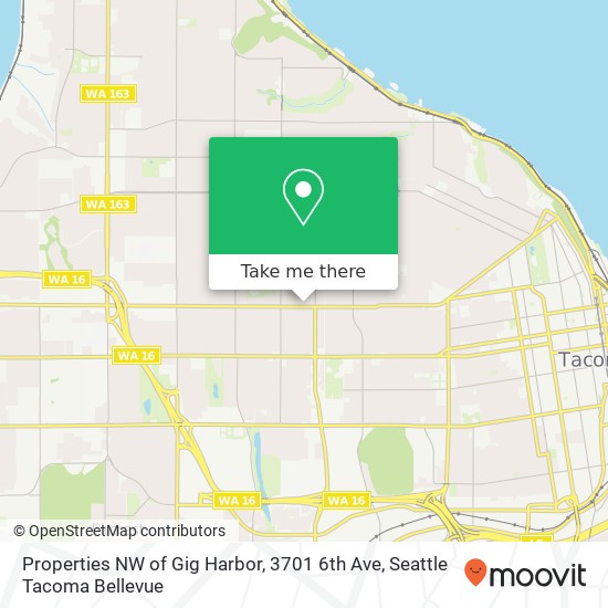 Mapa de Properties NW of Gig Harbor, 3701 6th Ave
