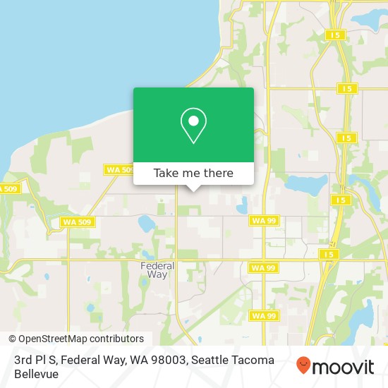 Mapa de 3rd Pl S, Federal Way, WA 98003