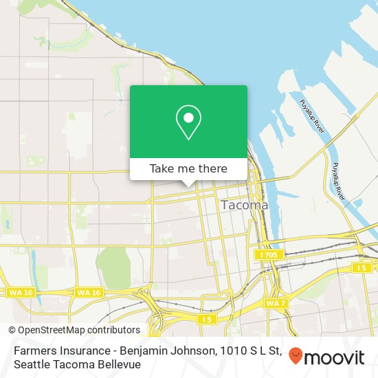 Mapa de Farmers Insurance - Benjamin Johnson, 1010 S L St