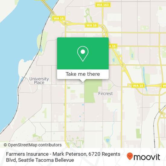 Mapa de Farmers Insurance - Mark Peterson, 6720 Regents Blvd