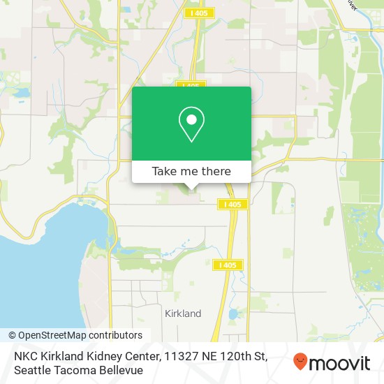 Mapa de NKC Kirkland Kidney Center, 11327 NE 120th St