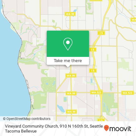 Vineyard Community Church, 910 N 160th St map