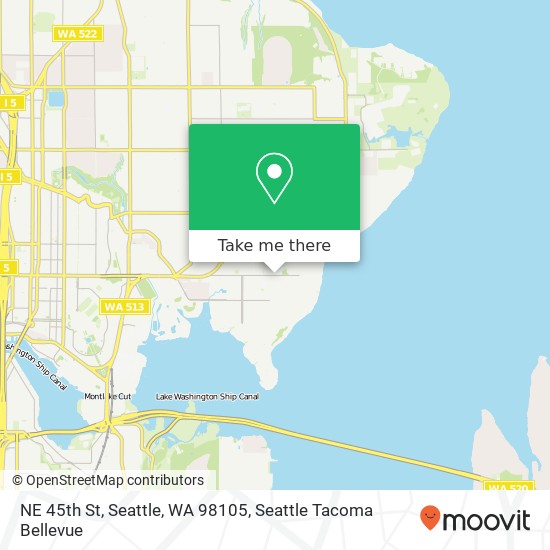 Mapa de NE 45th St, Seattle, WA 98105