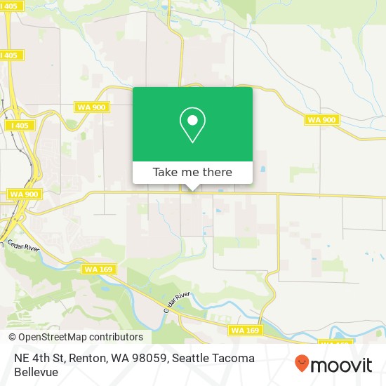 Mapa de NE 4th St, Renton, WA 98059