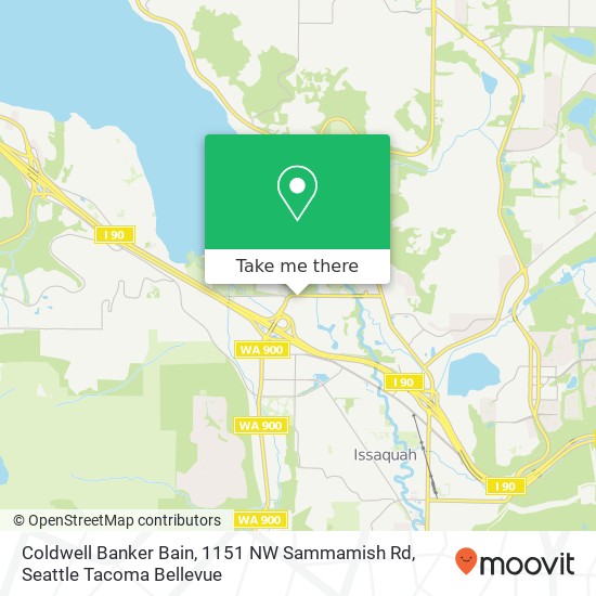 Mapa de Coldwell Banker Bain, 1151 NW Sammamish Rd