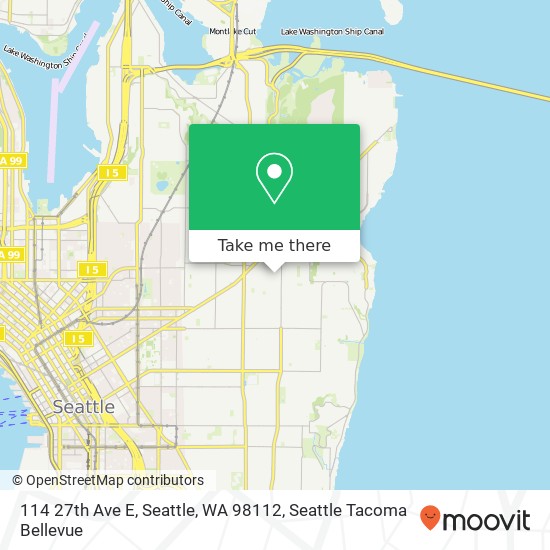 Mapa de 114 27th Ave E, Seattle, WA 98112