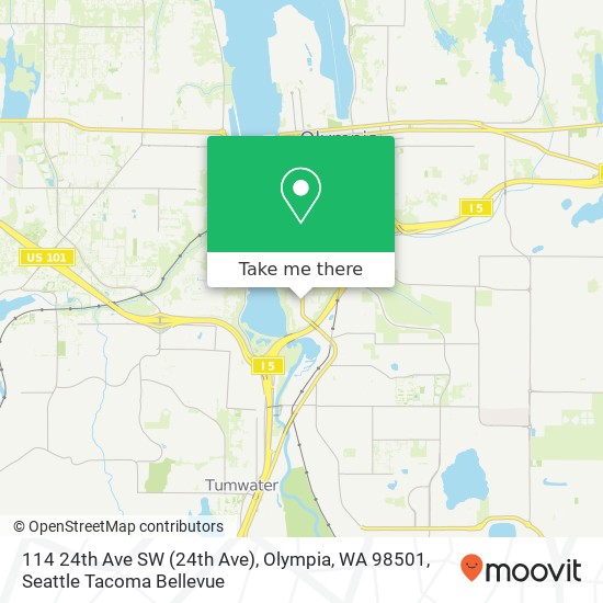 Mapa de 114 24th Ave SW (24th Ave), Olympia, WA 98501