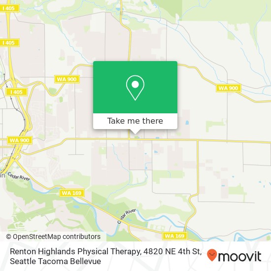 Renton Highlands Physical Therapy, 4820 NE 4th St map