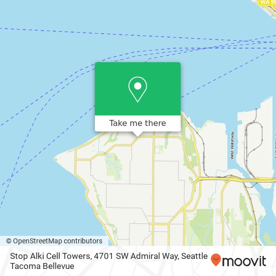 Stop Alki Cell Towers, 4701 SW Admiral Way map