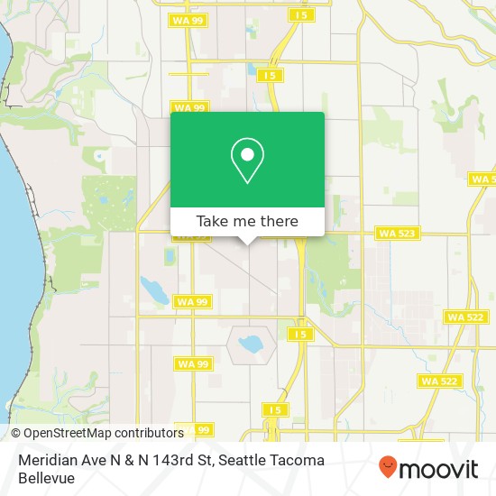 Meridian Ave N & N 143rd St map