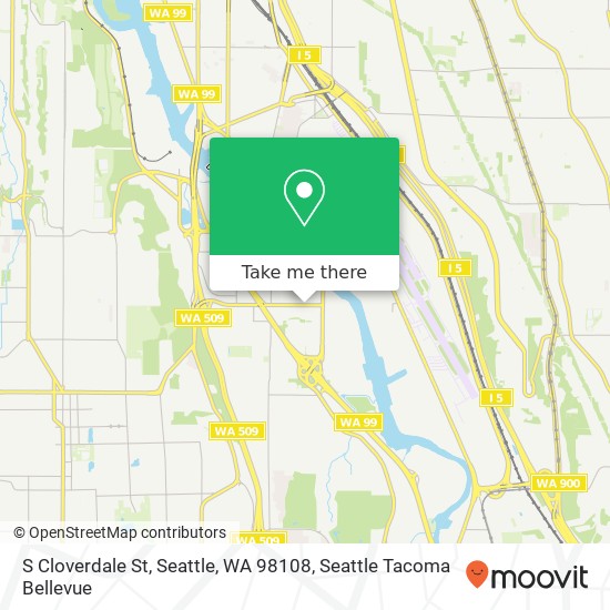 S Cloverdale St, Seattle, WA 98108 map