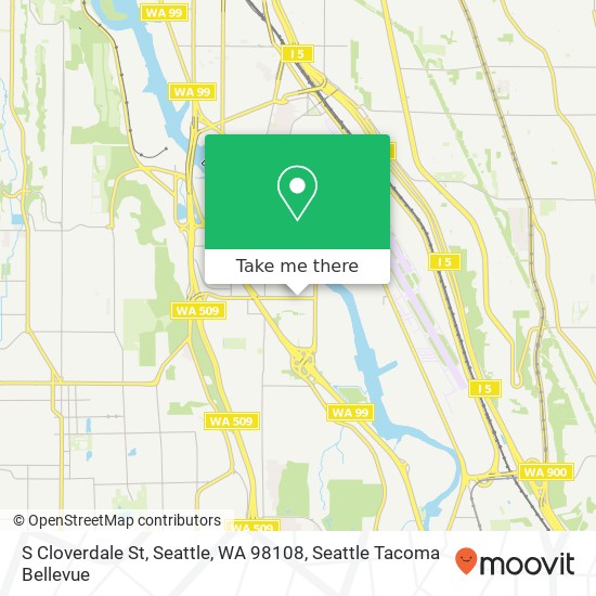 Mapa de S Cloverdale St, Seattle, WA 98108