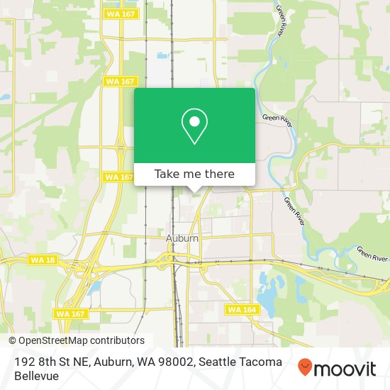 Mapa de 192 8th St NE, Auburn, WA 98002