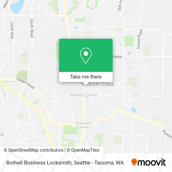 Bothell Business Locksmith map