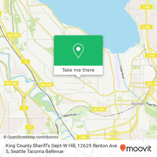 Mapa de King County Sheriff's Dept-W Hill, 12629 Renton Ave S