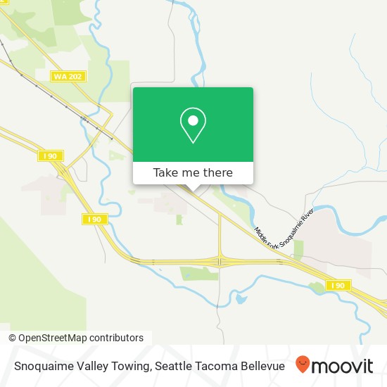 Mapa de Snoquaime Valley Towing, 43028 SE North Bend Way