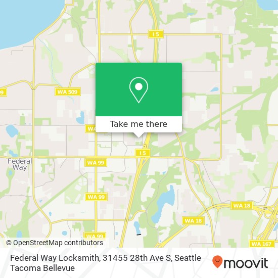 Mapa de Federal Way Locksmith, 31455 28th Ave S