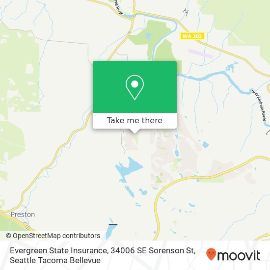 Evergreen State Insurance, 34006 SE Sorenson St map