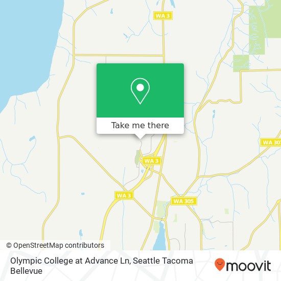 Olympic College at Advance Ln map