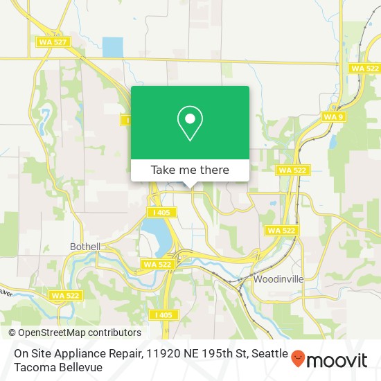 On Site Appliance Repair, 11920 NE 195th St map
