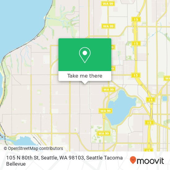 Mapa de 105 N 80th St, Seattle, WA 98103