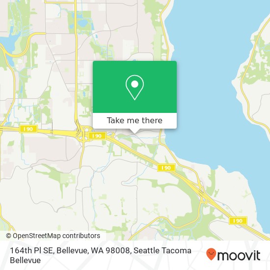 Mapa de 164th Pl SE, Bellevue, WA 98008