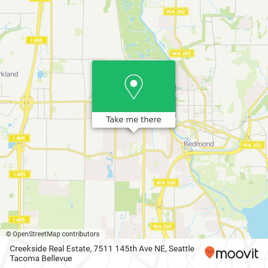 Mapa de Creekside Real Estate, 7511 145th Ave NE