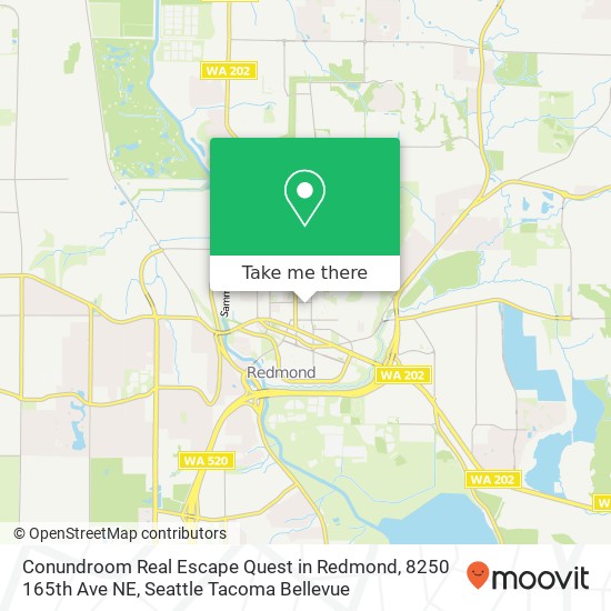 Mapa de Conundroom Real Escape Quest in Redmond, 8250 165th Ave NE