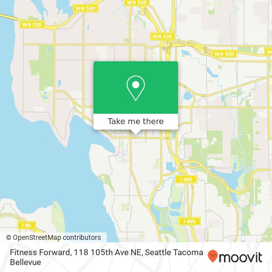 Mapa de Fitness Forward, 118 105th Ave NE