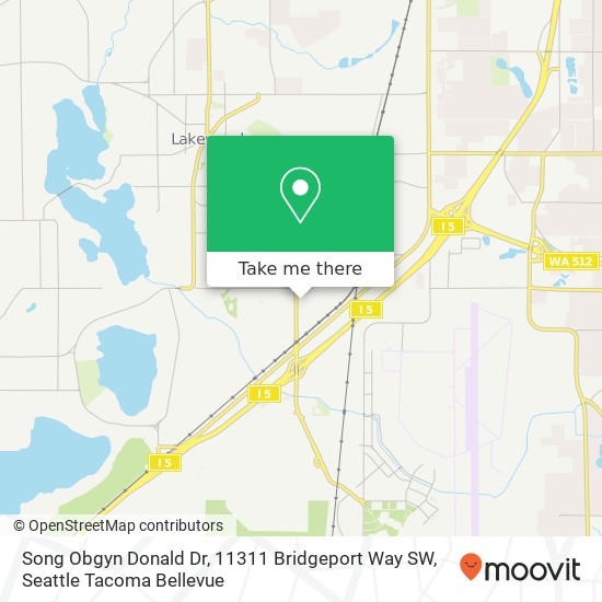 Song Obgyn Donald Dr, 11311 Bridgeport Way SW map
