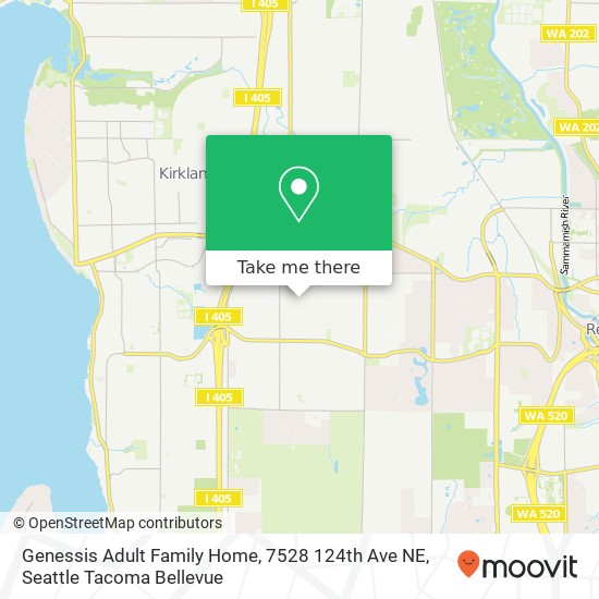 Genessis Adult Family Home, 7528 124th Ave NE map